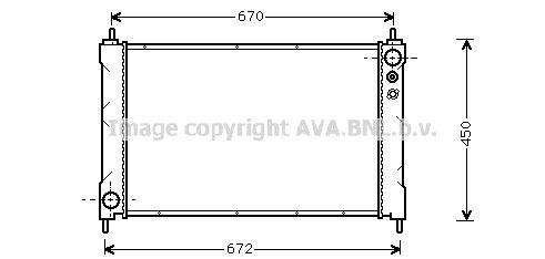 AVA QUALITY COOLING Радиатор, охлаждение двигателя HD2036